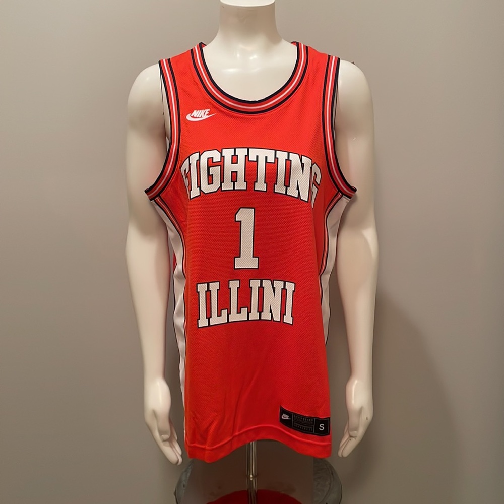 Nike University of Illinois Fighting Illini Retro Orange #1 Basketball Jersey S